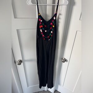 PitUSA Pom Pom Necklace Dress - Black